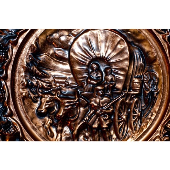 Vintage Coppercraft Guild Copper Wall Plates, Farmhouse, Log Cabin, Rustic - Picture 4 of 7